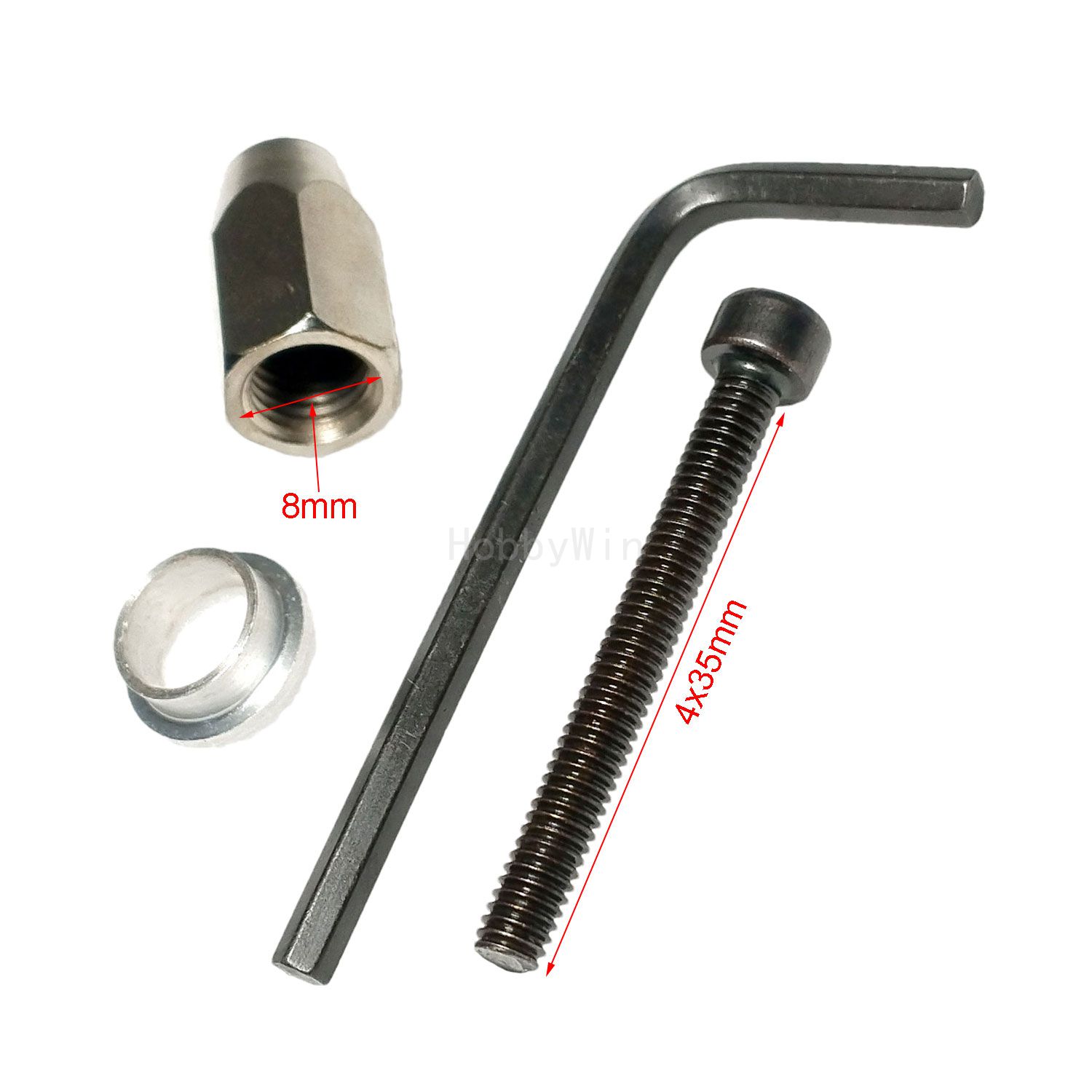 Rc Hobby Nut - Porca sextavada de 8mm e parafuso