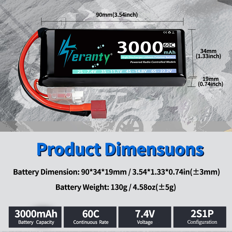 Bateria Lipo TERANTY 2S 3000mA - Rc Hobby Rc avaliação e preço