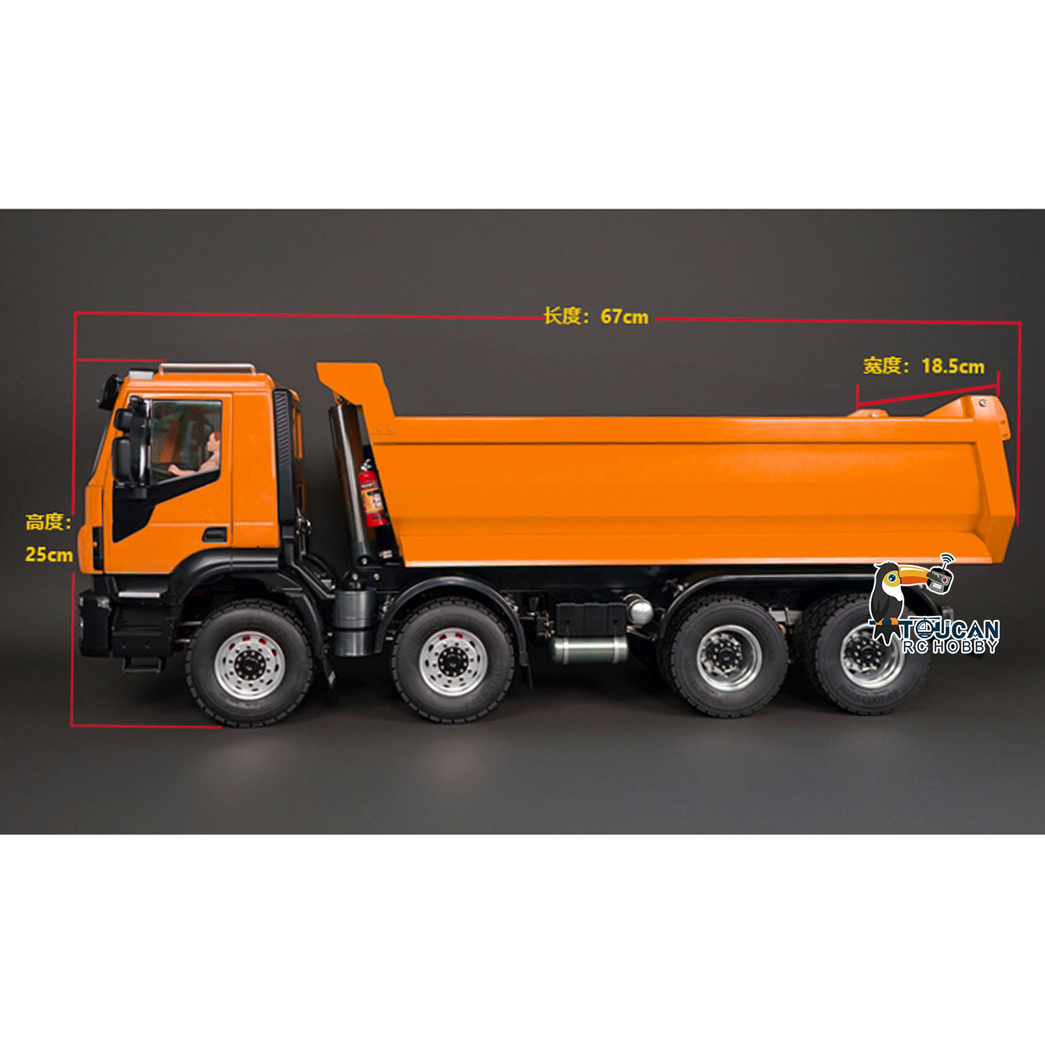 8x4 escala 1/14 hidráulico rc  - Rc Hobby Dump Truck avaliação e preço