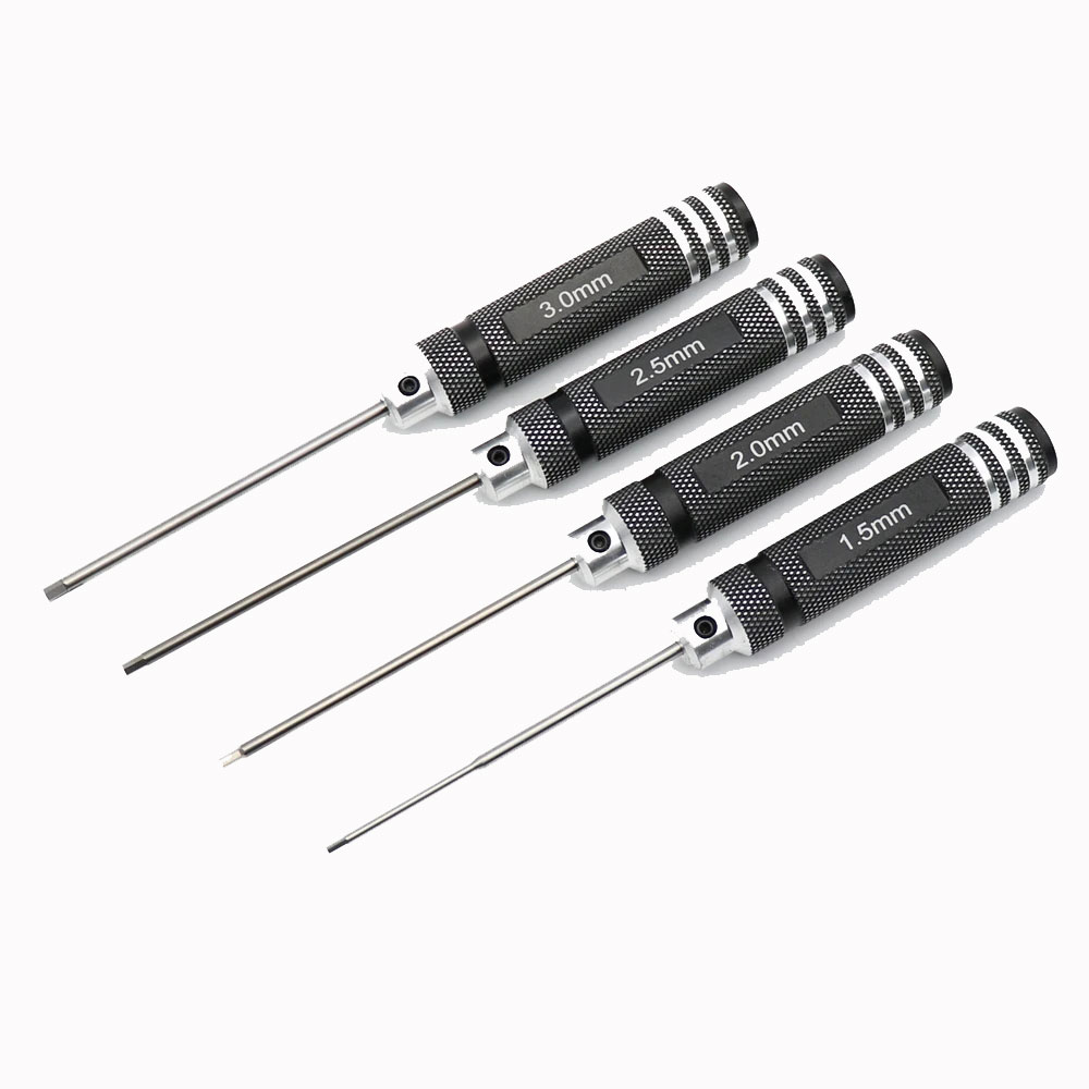 4 PCS 1.5/2/2.5/3.0mm Preto He - Rc Hobby Electric Screwdriver avaliação e preço